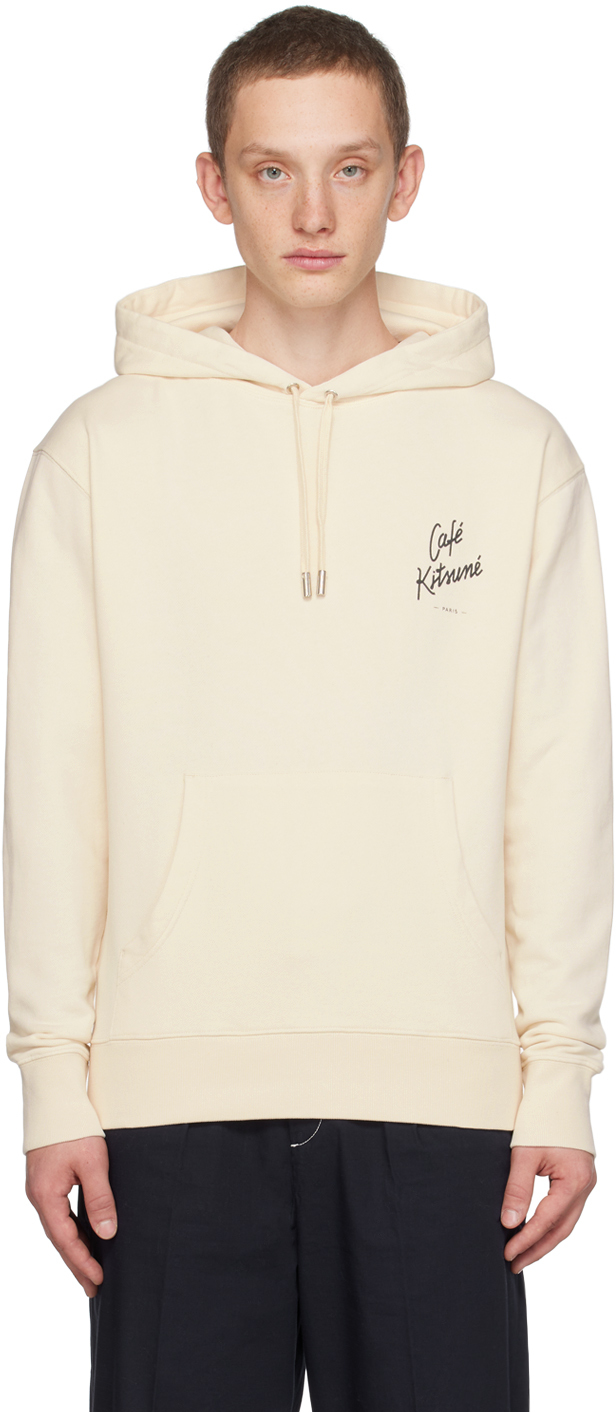 Off-White 'Café Kitsuné' Hoodie by Maison Kitsuné on Sale