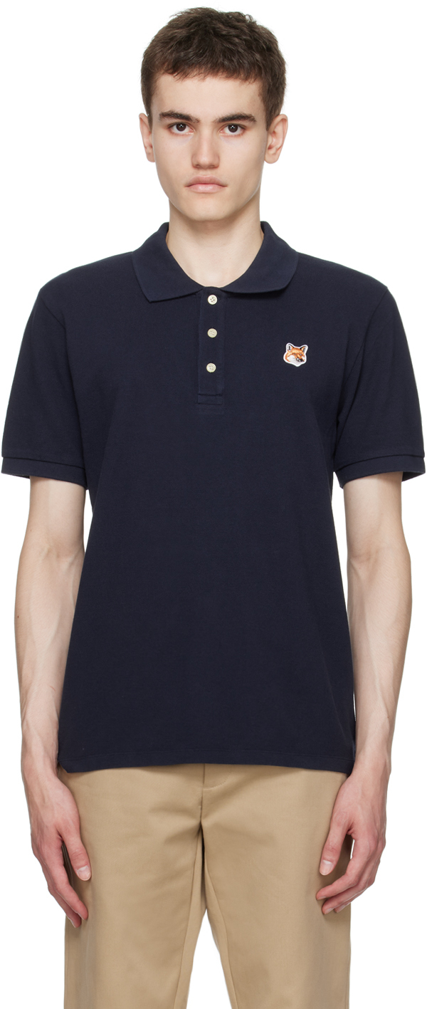 Navy Fox Head Polo