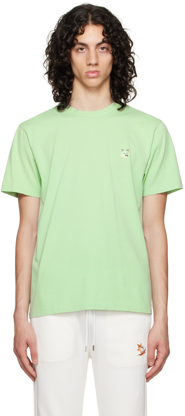 Maison Kitsuné Tonal Fox Head Patch Regular T-shirt In Green