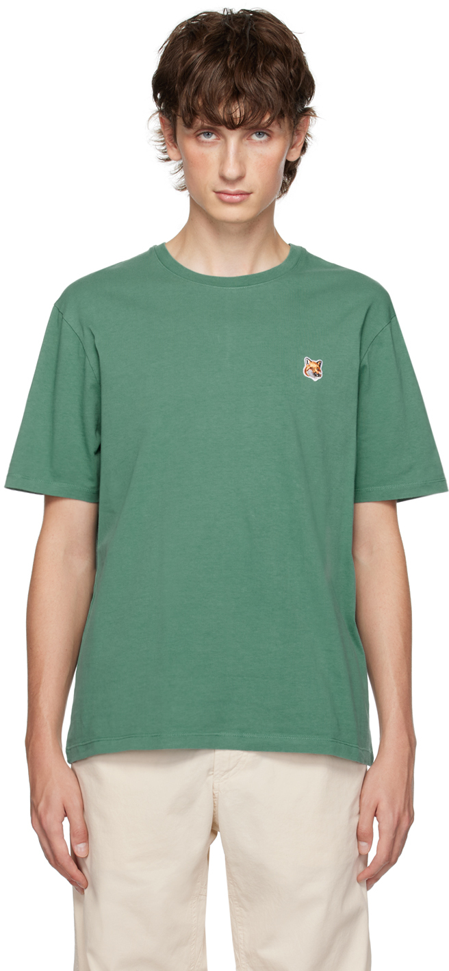 Maison Kitsuné Green Fox Head Patch Regular T-shirt