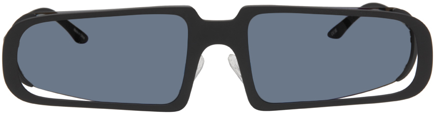 Henrik Vibskov Black Link Sunglasses In Blue Black