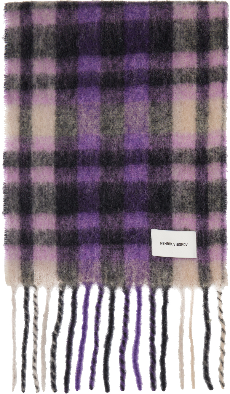 HENRIK VIBSKOV PURPLE SLICED SCARF