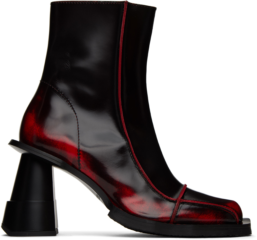 Black & Red Elle Driver Boots