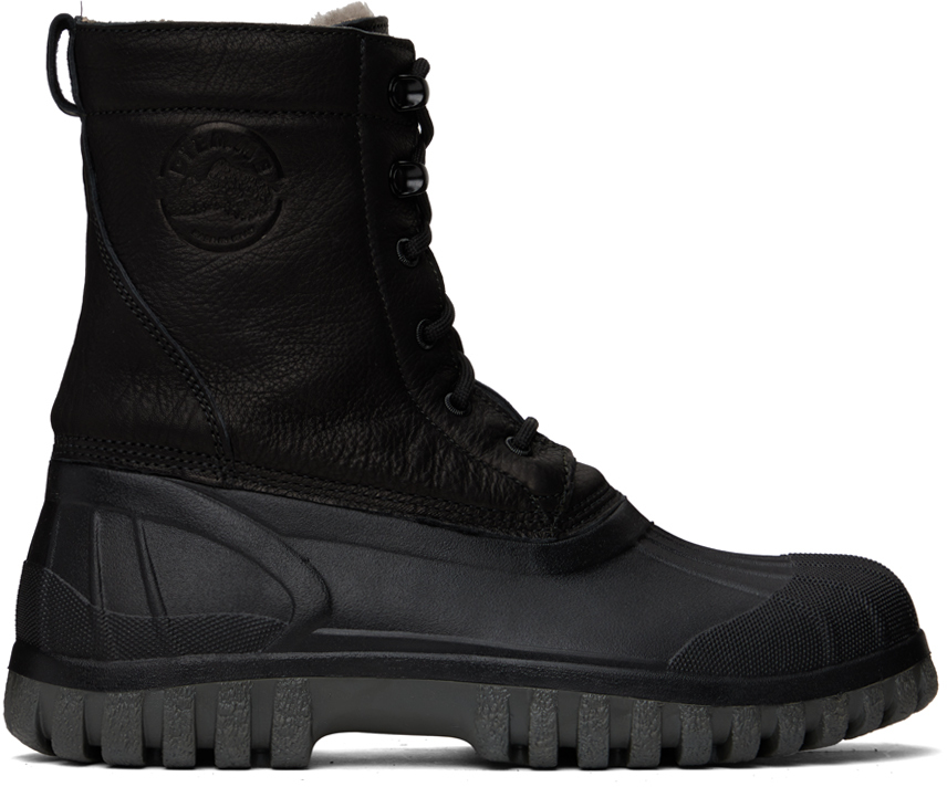 Diemme Ssense Exclusive Black Anatra Boots In Dark Navy
