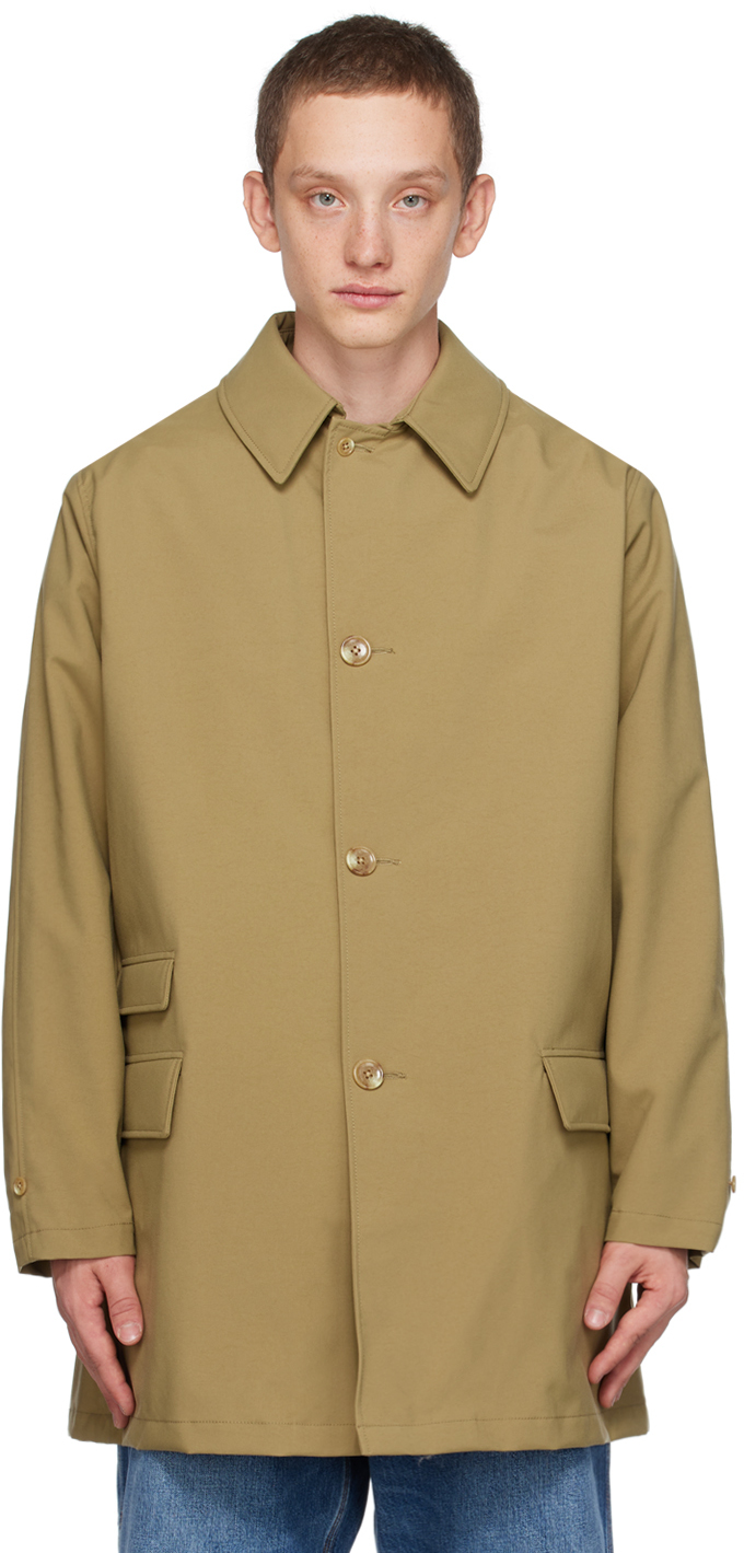 Tan Half Coat by BEAMS PLUS on Sale