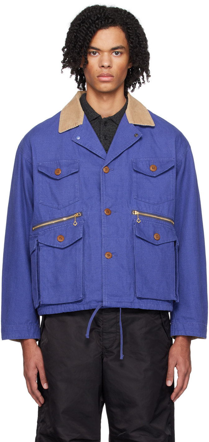 Blue Fishing Jacket by BEAMS PLUS on Sale