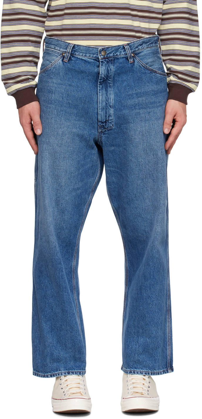 Beams Blue Faded Jeans In Blue75