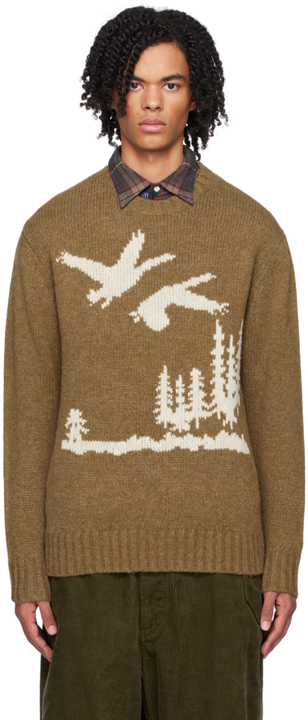 Brown Intarsia Sweater