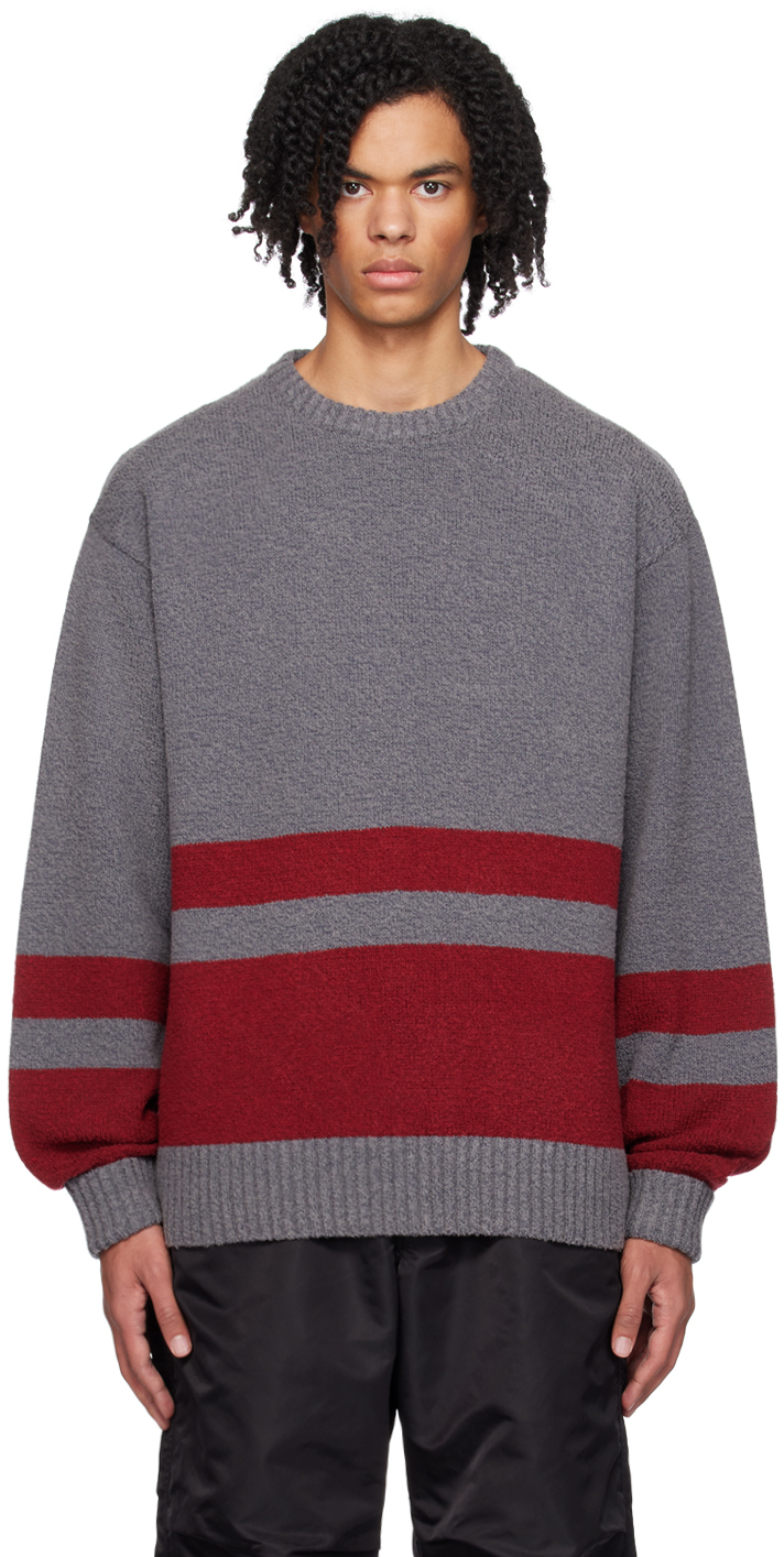 Gray Horizontal Stripe Sweater