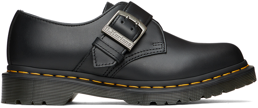 Black 1461 Buckle Pull Up Oxfords