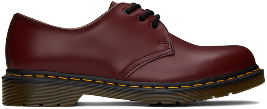 Dr. Martens Burgundy 1461 Oxfords In Cherry Red Smooth