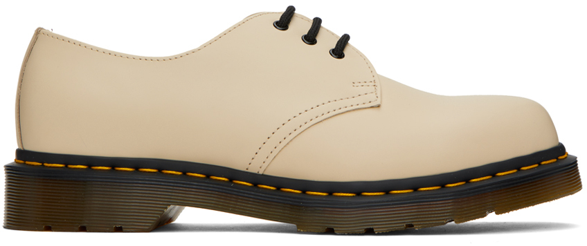 Shop Dr. Martens' Off-white 1461 Oxfords In Parchment Beige Smoo