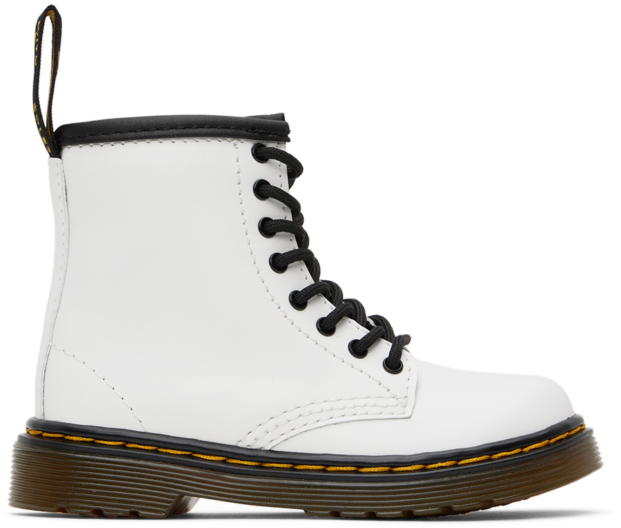 DR. MARTENS' BABY WHITE 1460 BOOTS