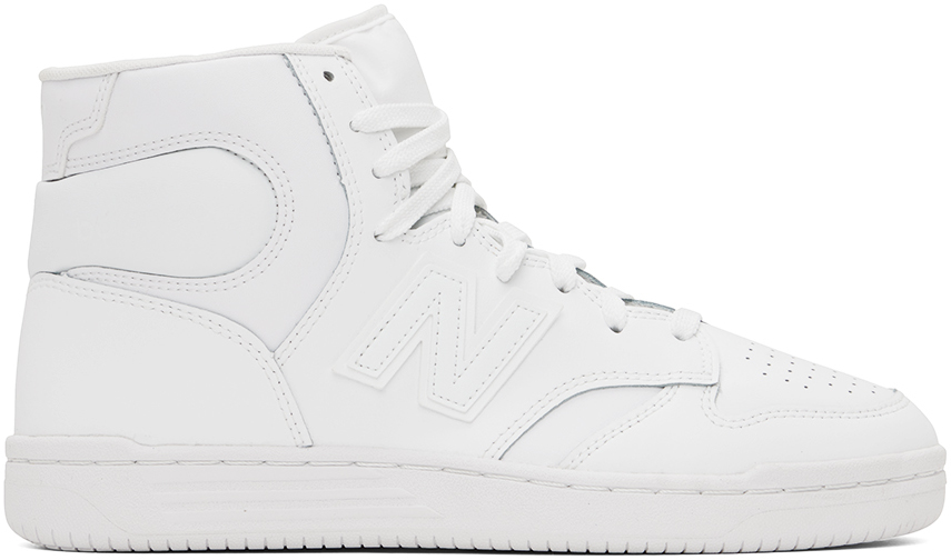 New Balance White 480 Sneakers In White/white