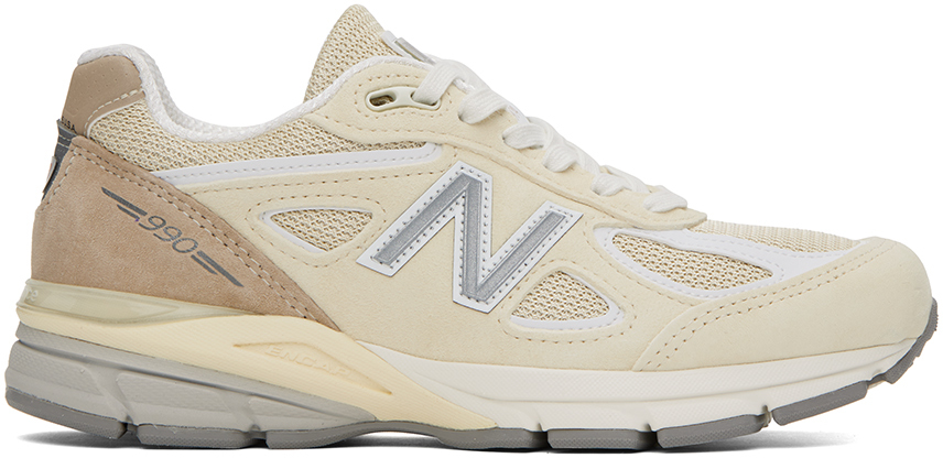 New Balance: Beige Made in USA 990v4 Sneakers | SSENSE