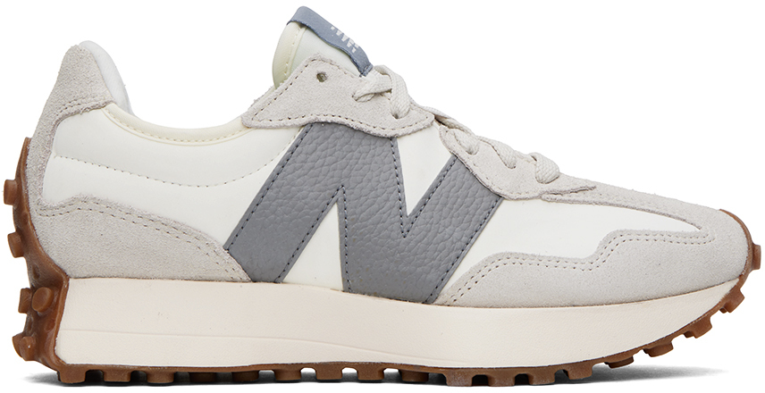 New Balance: Beige & Off-White 327 Sneakers