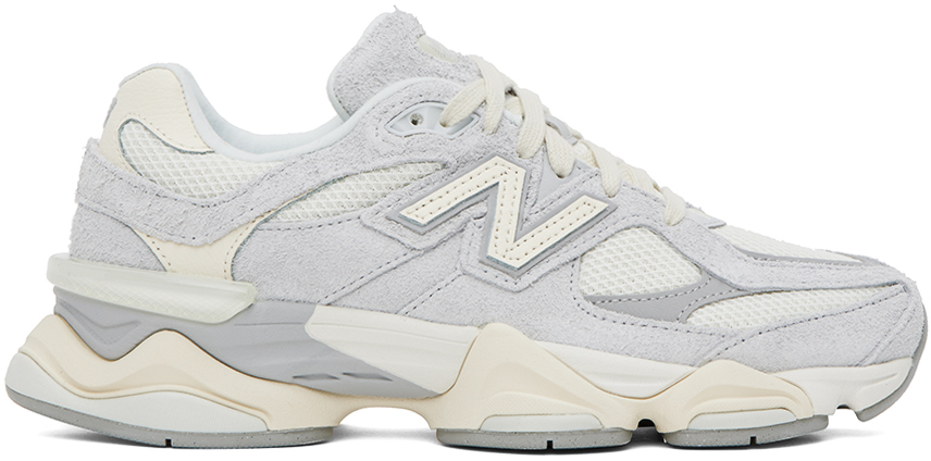 NEW BALANCE GRAY & WHITE 9060 SNEAKERS