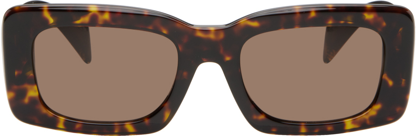 VERSACE TORTOISESHELL ENDLESS GRECA SUNGLASSES