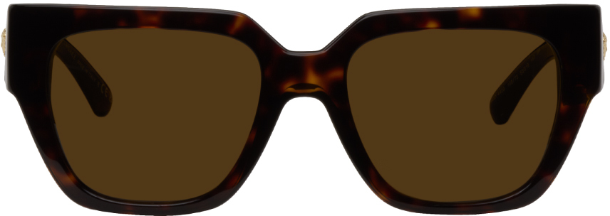 Versace Tortoiseshell Medusa Chain Sunglasses