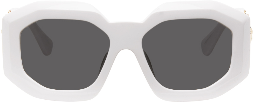 Versace White Maxi Medusa Biggie Sunglasses