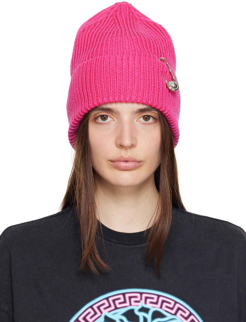 Pink Safety Pin Beanie
