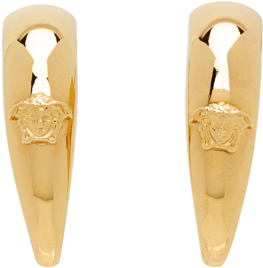 Versace Virtus Stud Earrings in Metallic