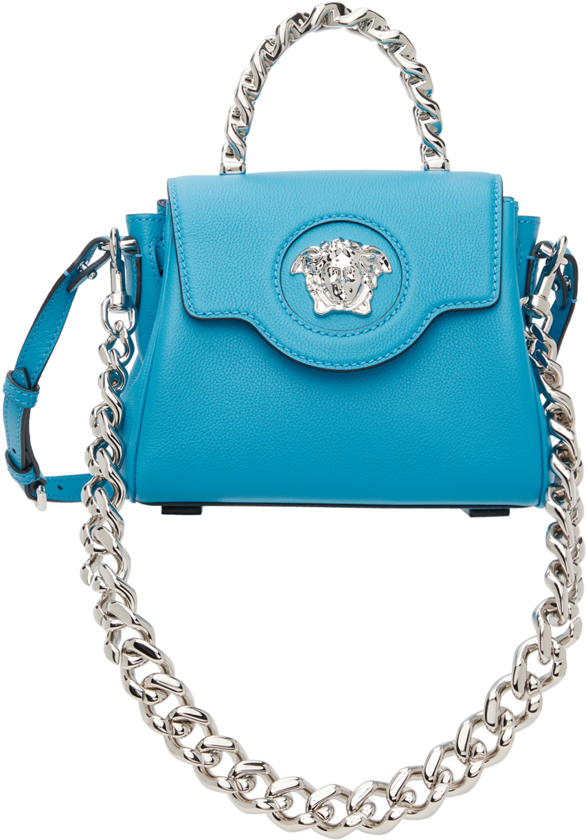 Versace Small Repeat Shoulder Bag - Blue