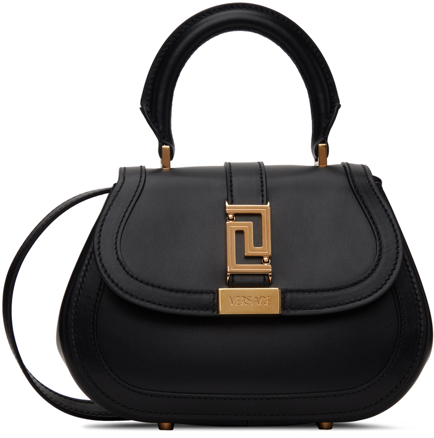 Versace Black Mini Greca Goddess Bag