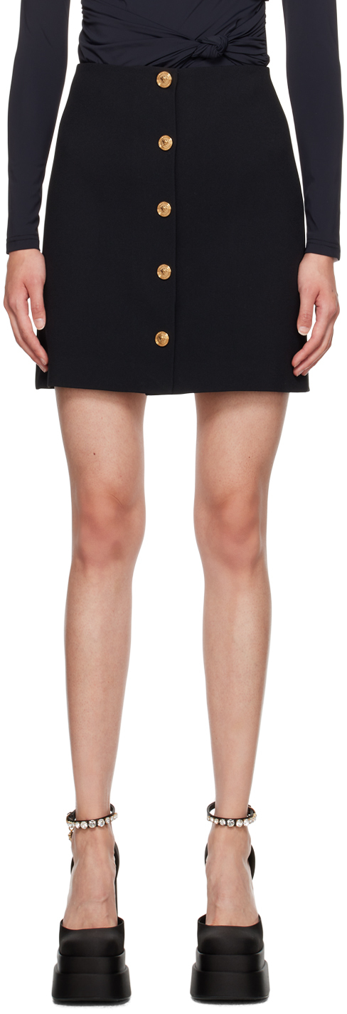 Shop Versace Black Medusa Miniskirt In 1b000/black