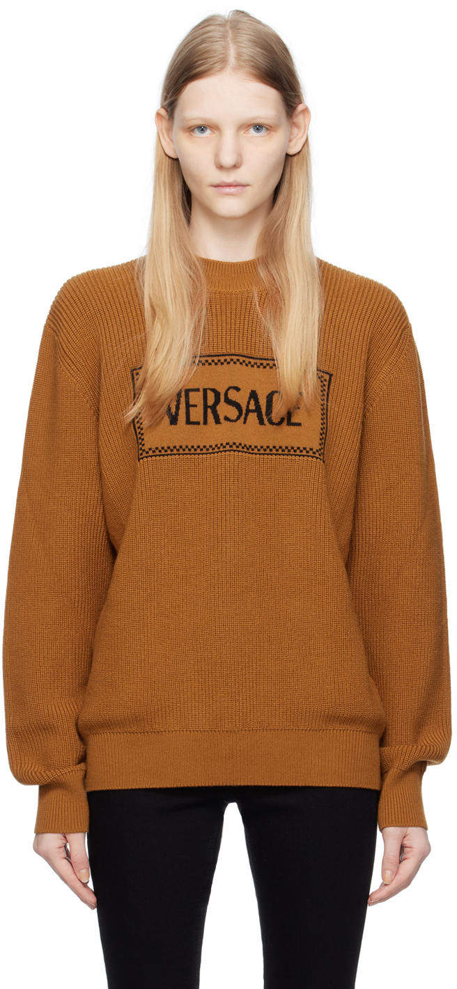 Versace Orange 90s Vintage Sweater