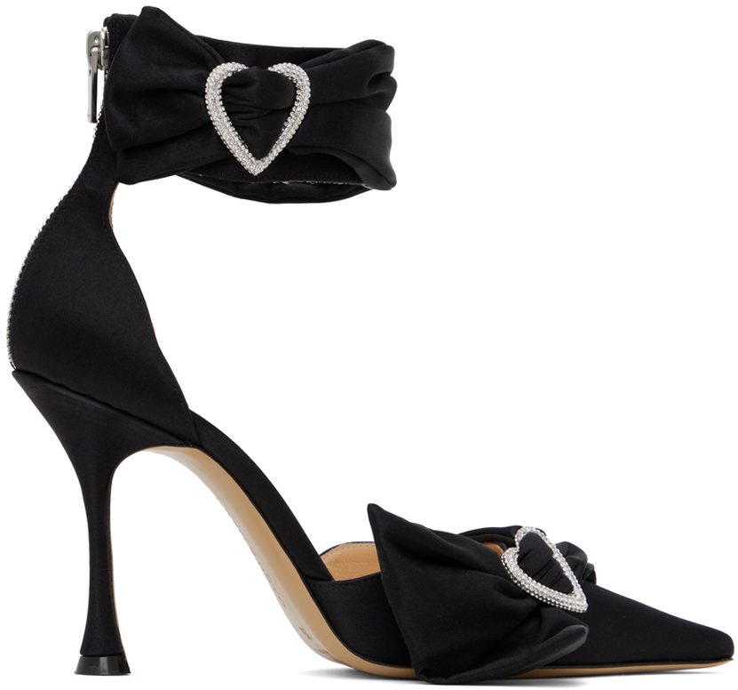 Black Crystal Heart 100 Heels