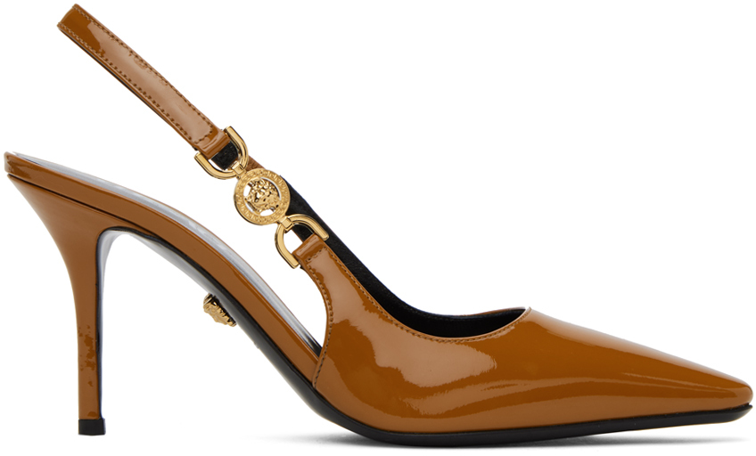 Versace Tan Medusa '95 Mid Heels
