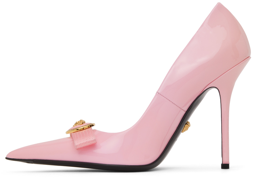 Versace Pink Gianni Ribbon Pumps Smart Closet