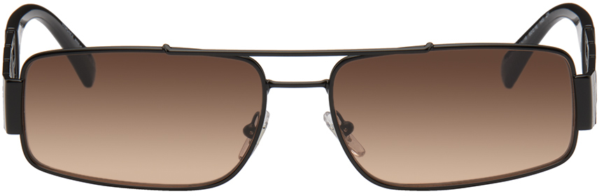 Versace Black Rectangular Sunglasses