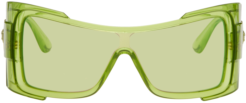 Versace Green Maxi Medusa Biggie Sunglasses