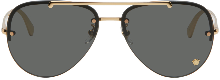 Versace Gold Medusa Glam Sunglasses