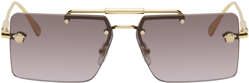 Versace Gold Aviator Sunglasses
