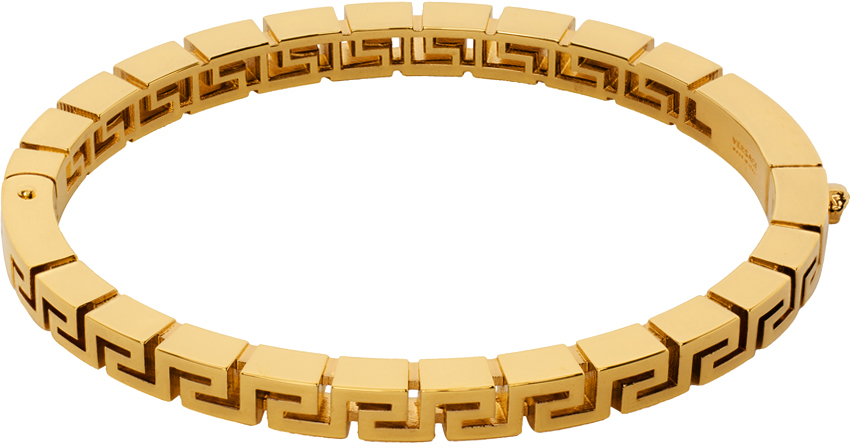 Versace Gold Greca Bracelet In Kvo- Gold