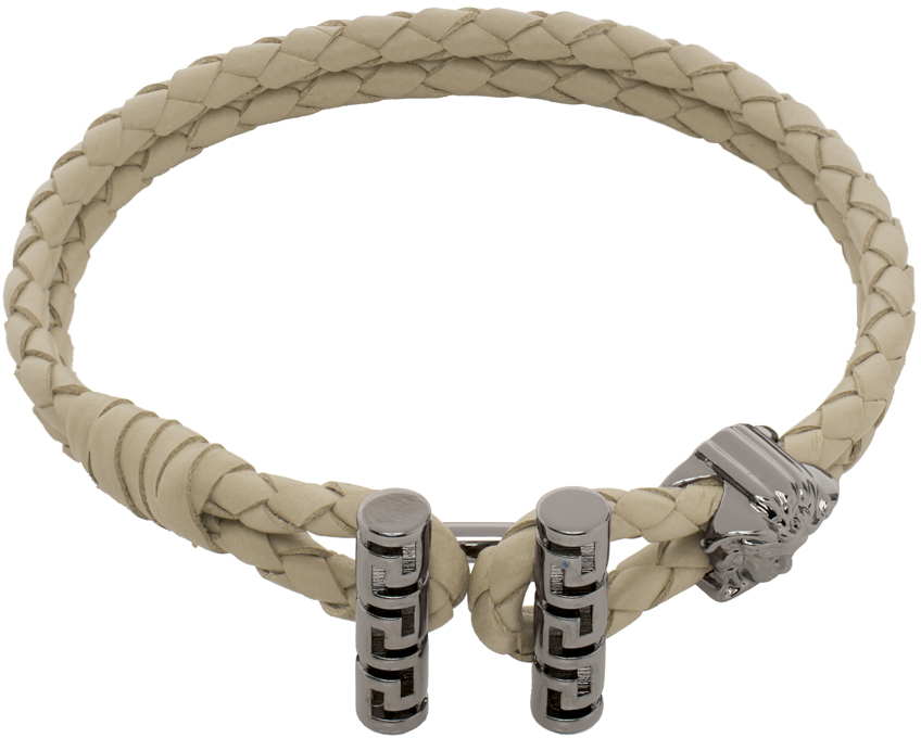 Versace Taupe Medusa Bracelet In 1kb9e-sand-ruthenium