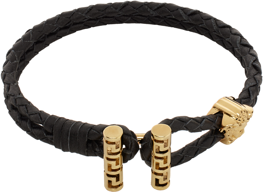 Shop Versace Black Medusa Bracelet In 1b00v-black-
