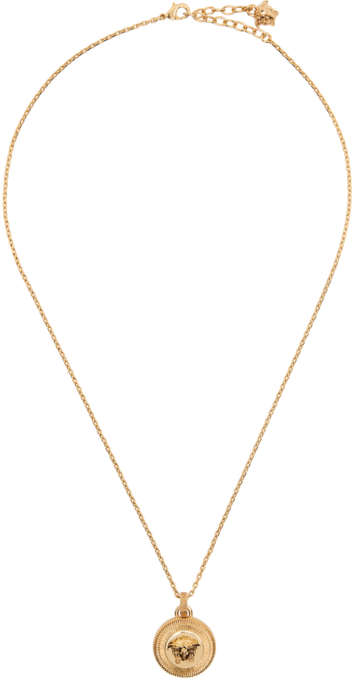 Versace Gold Medusa Necklace In 3j000- Gold