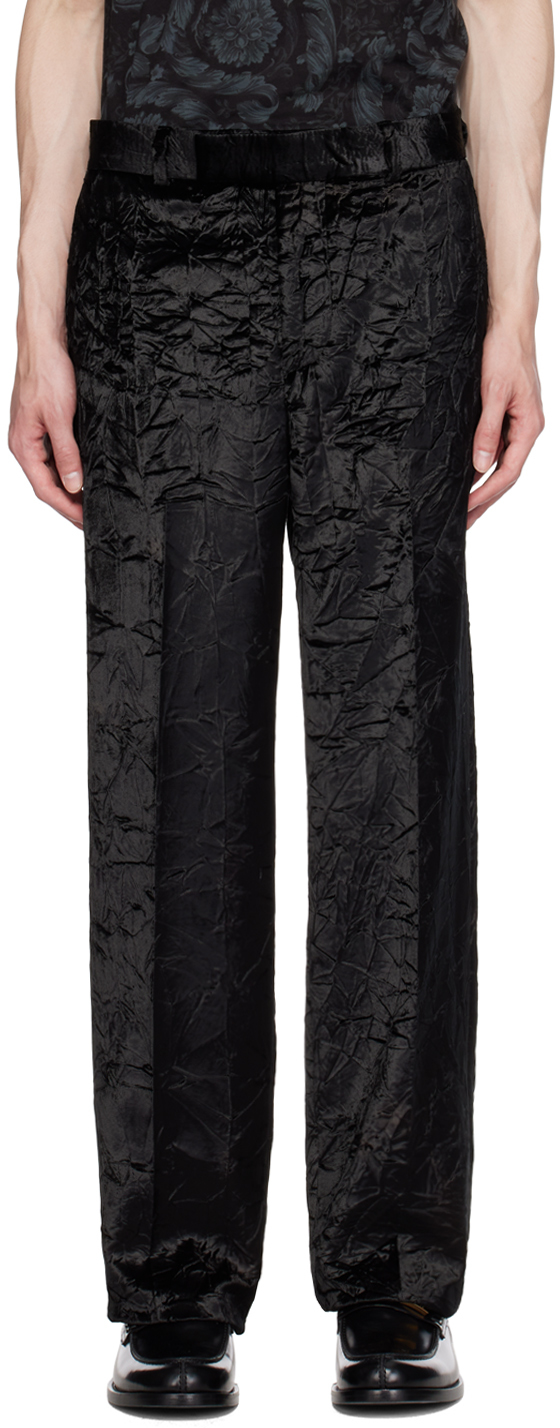 Versace Black Straight-leg Trousers In 1b000-black
