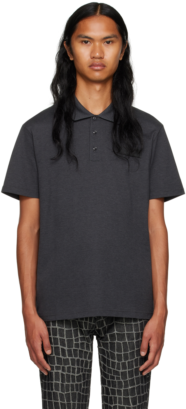 Gray Patch Polo