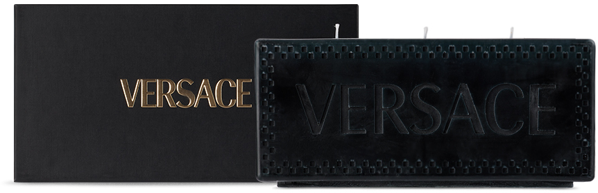 Versace Black Brick Logomania Candle In 1e880-anthracite