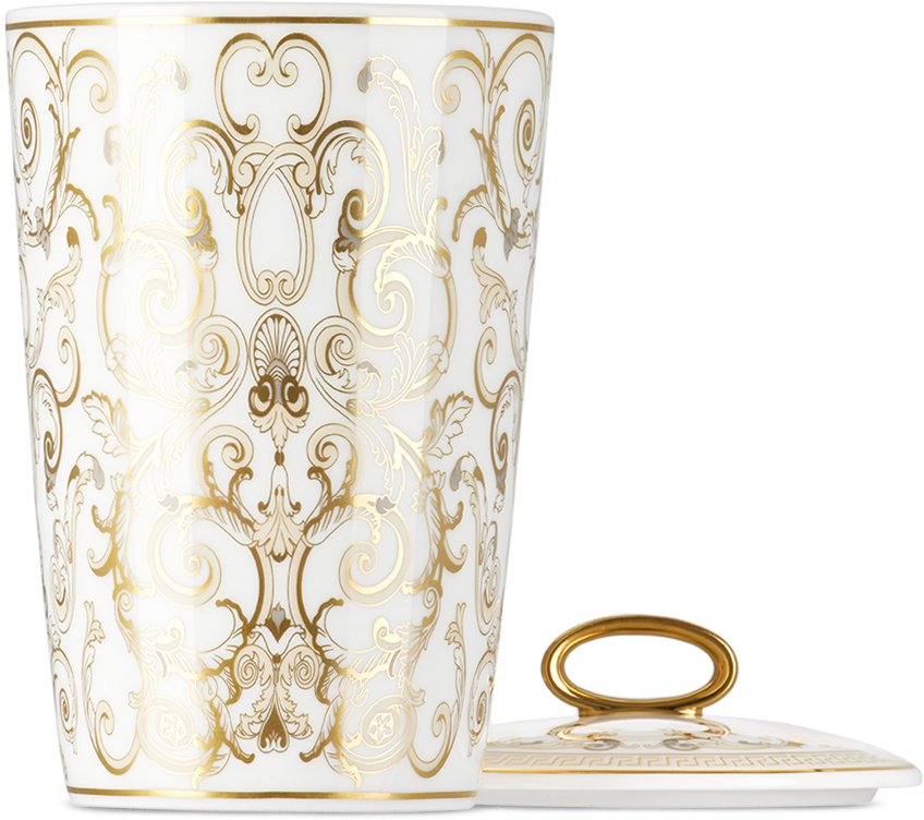 Versace White Rosenthal Medusa Gala Scented Candle In Medusa Gala