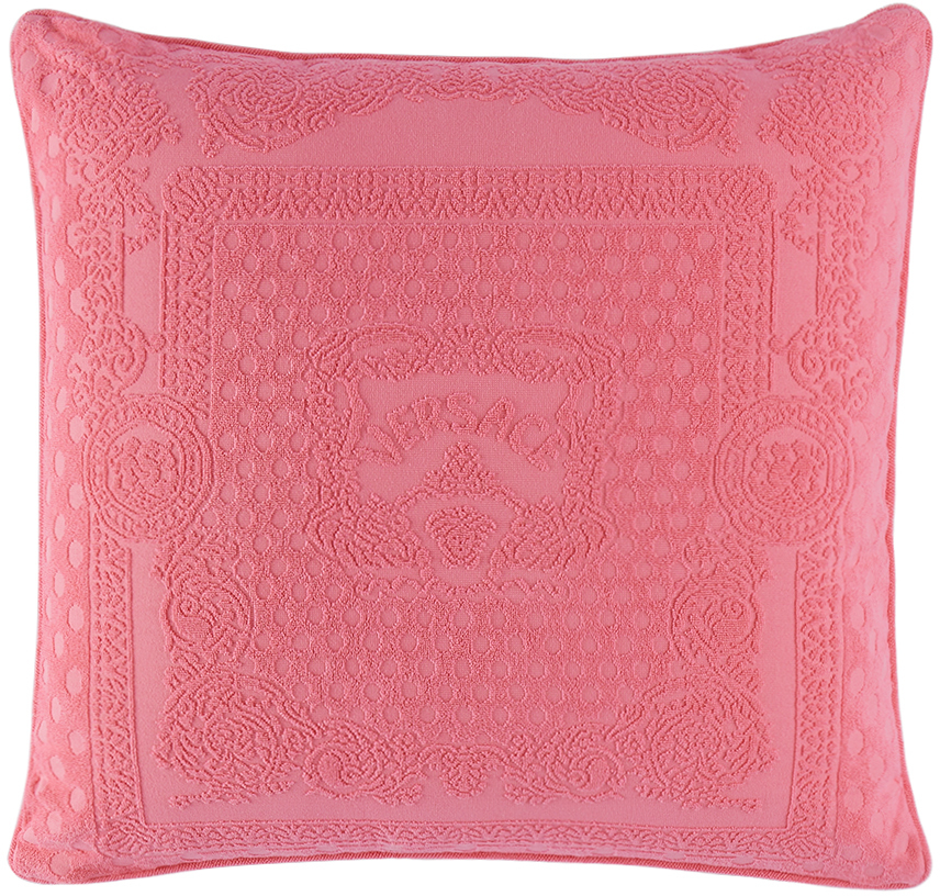 Versace Pink Seashell Baroque Double-Faced Pillow
