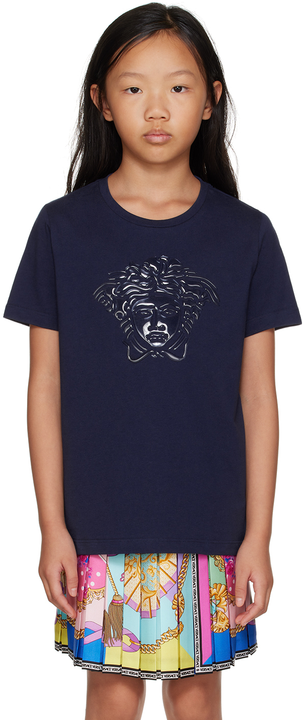 Enfant T shirt bleu marine M duse par Versace SSENSE France