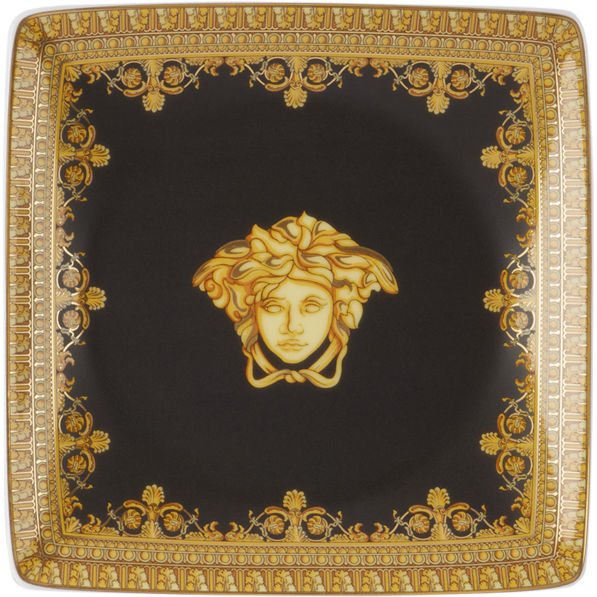 Black Rosenthal I Heart Baroque Tray By Versace SSENSE Canada