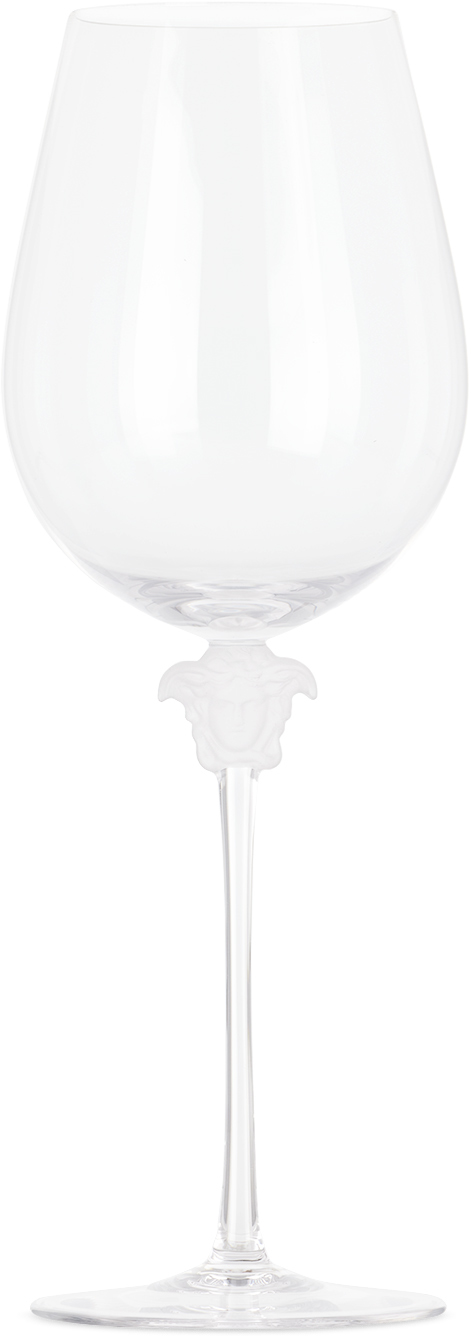 Versace Rosenthal Medusa Lumière Red Wine Glass In Transparent