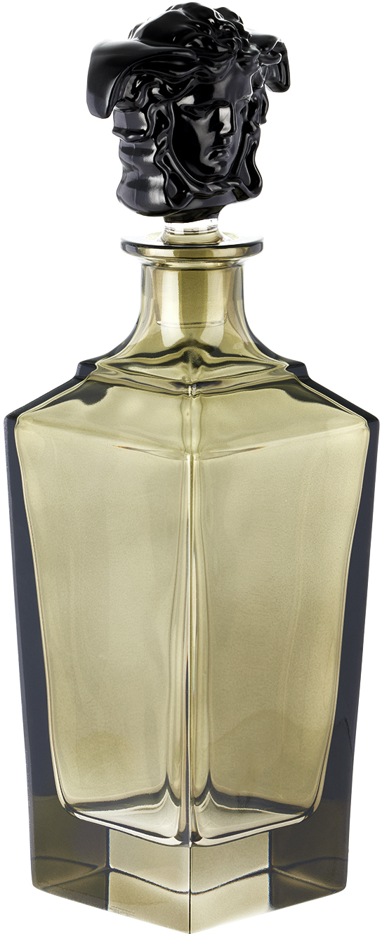 Versace Black Rosenthal Medusa Lumière Decanter In Medusa Lumiere Haze